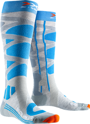 Превью Носки Носки горнолыжные X-SOCKS Ski Control 4.0 Grey Melange/Turquoise